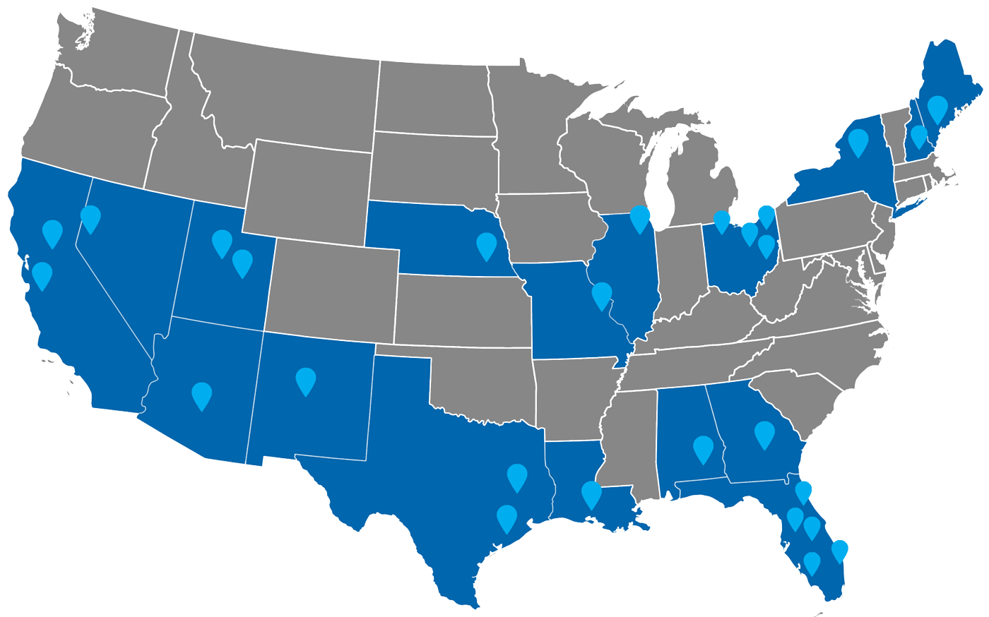 Athena Oncology Growing Network Map